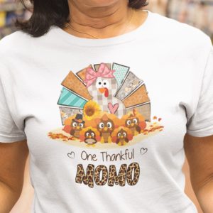 One Thankful Momo Shirt Turkey Thanksgiving