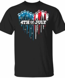 Paws Heart 4th Of July T shirt Patriot Tee For Dogs And Cats Lovers All Day Tee 1