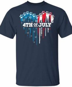 Paws Heart 4th Of July T shirt Patriot Tee For Dogs And Cats Lovers All Day Tee 2