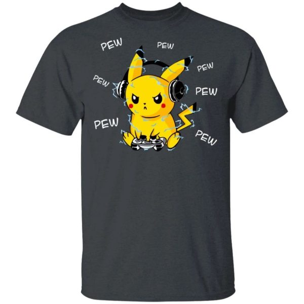 Pikachu Playing Game T-shirt  All Day Tee