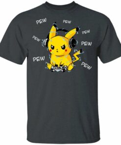 Pikachu Playing Game T shirt All Day Tee 3