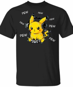 Pikachu Playing Game T shirt All Day Tee 4