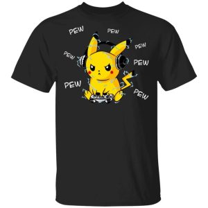 Pikachu Playing Game T shirt All Day Tee 4