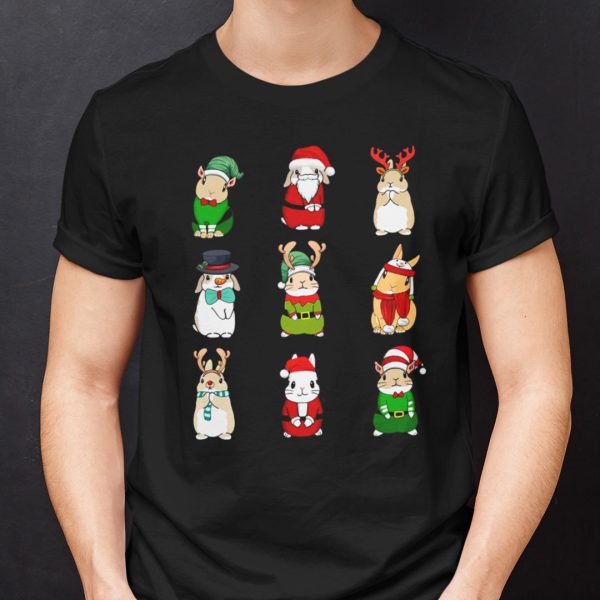 Rabbit Christmas Shirt I Love Rabbits Happy Christmas