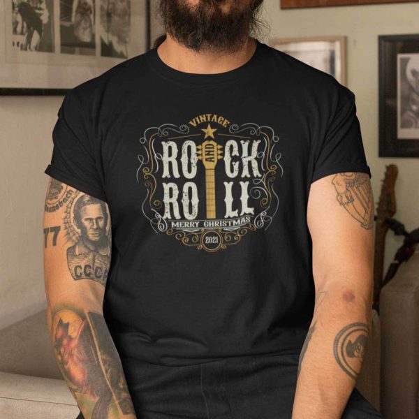 Rock And Roll Christmas Shirt Merry Christmas