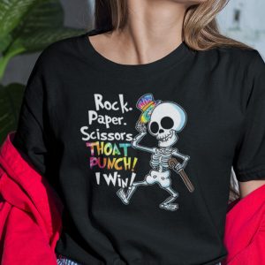 Rock Paper Scissors Throat Punch I Win Shirt Halloween