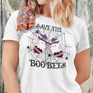 Save The Boo Bees T Shirt Halloween Breast Cancer Awareness