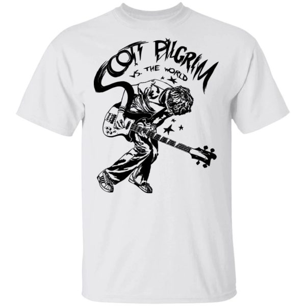 Scott Pilgrim Vs. The World T-Shirt Bass Solo Sketch Shirt Cool Gift  All Day Tee