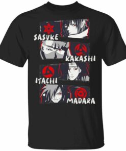 Sharingan Eyes Sasuke Kakashi Itachi Madara T Shirt Naruto Anime Tee All Day Tee 3
