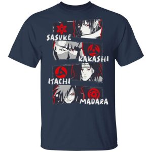 Sharingan Eyes Sasuke Kakashi Itachi Madara T Shirt Naruto Anime Tee All Day Tee 4