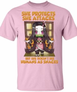 She Protects She Attacks Nezuko T Shirt Demon Slayer Anime Tee All Day Tee 1 She Protects She Attacks Nezuko T Shirt Demon Slayer Anime Tee All Day Tee 2