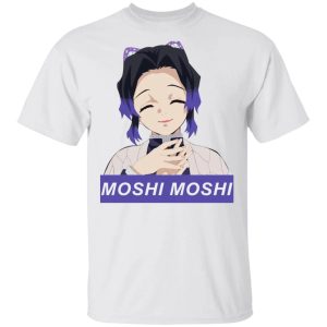 Shinobu Kocho Moshi Moshi T Shirt Demon Slayer Anime Tee All Day Tee 1