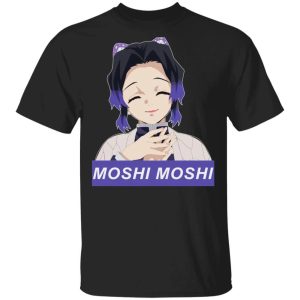 Shinobu Kocho Moshi Moshi T Shirt Demon Slayer Anime Tee All Day Tee 2