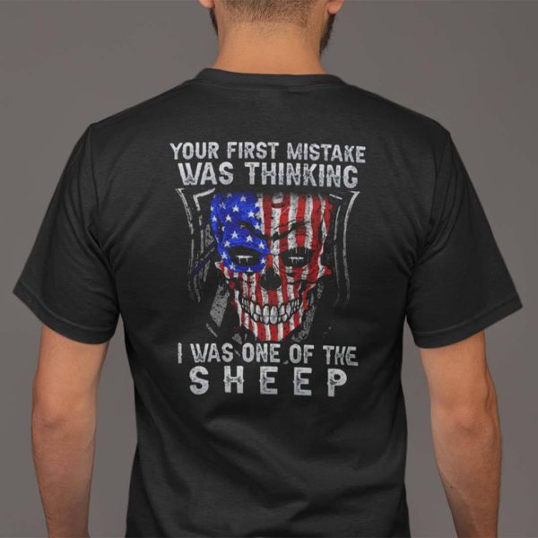 Skull Veteran Shirt First Mistake I Was One Of The Sheep