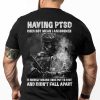 Skull Veteran Shirt Having PTSD Does Not Mean I Am Broken