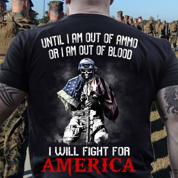 Skull Veteran Shirt Out Of Ammo Out Of Blood