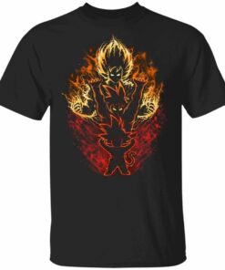 Son Goku On Fire Dragon Ball T shirt Anime Tee All Day Tee 3