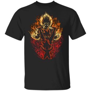 Son Goku On Fire Dragon Ball T shirt Anime Tee All Day Tee 3