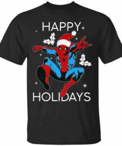 Spider Man Costume Santa Happy Holidays Christmas T Shirt Gift Idea All Day Tee 1