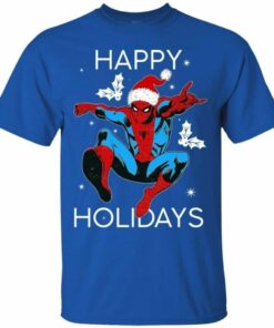 Spider Man Costume Santa Happy Holidays Christmas T Shirt Gift Idea All Day Tee 2