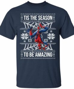 Spider-Man Tis The Season To Be Amazing Ugly Style Christmas T-Shirt All Day Tee 2 Spider Man Tis The Season To Be Amazing Ugly Style Christmas T Shirt All Day Tee 3