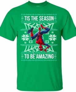 Spider-Man Tis The Season To Be Amazing Ugly Style Christmas T-Shirt All Day Tee 3 Spider Man Tis The Season To Be Amazing Ugly Style Christmas T Shirt All Day Tee 4