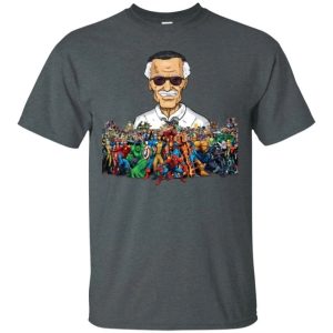 Stan Lee And Marvel Superheroes T Shirt Gift For Fan All Day Tee 3