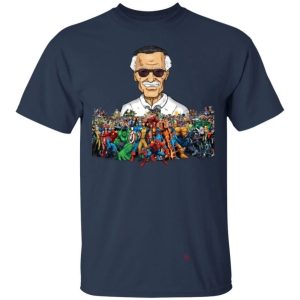 Stan Lee And Marvel Superheroes T Shirt Gift For Fan All Day Tee 5