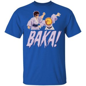 Tanjiro Hits Zenitsu Baka T Shirt Demon Slayer Anime Tee All Day Tee 4