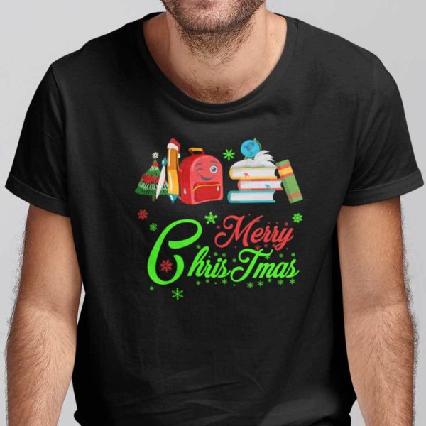 Teacher Christmas Tree Shirt Merry Christmas