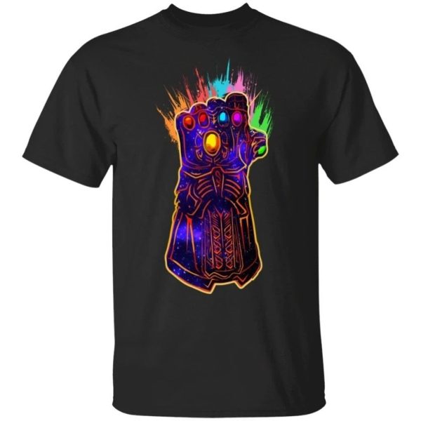 Thanos Infinity Gauntlet Paint Graphic T-Shirt For Fan  All Day Tee