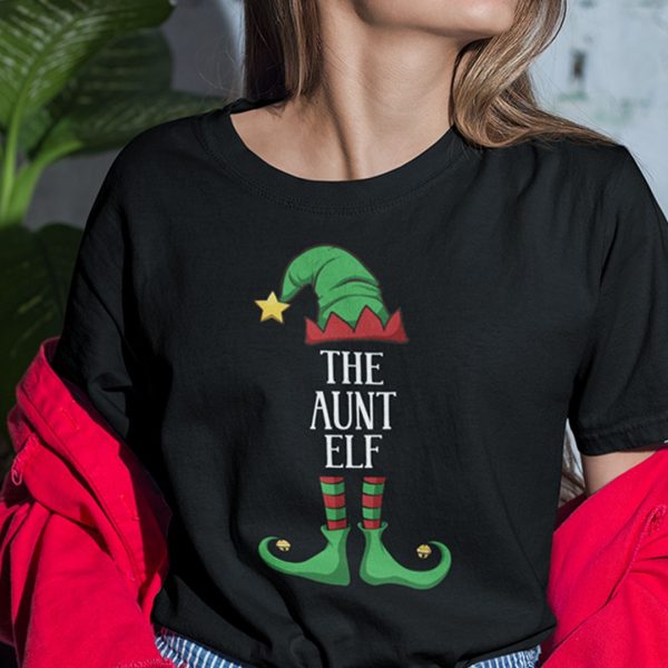 The Aunt Elf Shirt Xmas Gift Family Group Elf Christmas