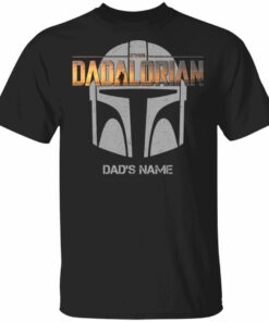 The Dadalorian Mandalorian Dad Custom Name T shirt Helmet Tee All Day Tee 3