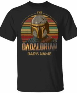The Dadalorian Mandalorian Dad Custom Name T shirt Vintage Style All Day Tee 1