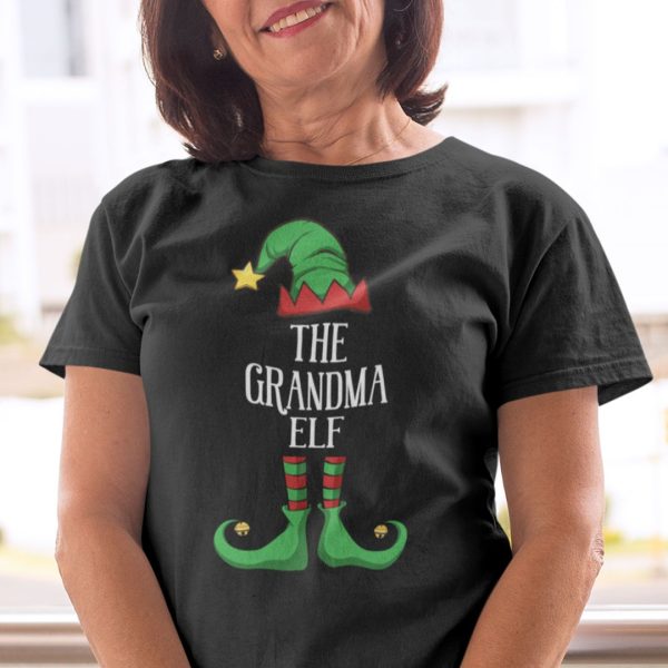 The Grandma Elf Shirt Xmas Gift Family Group Elf Christmas