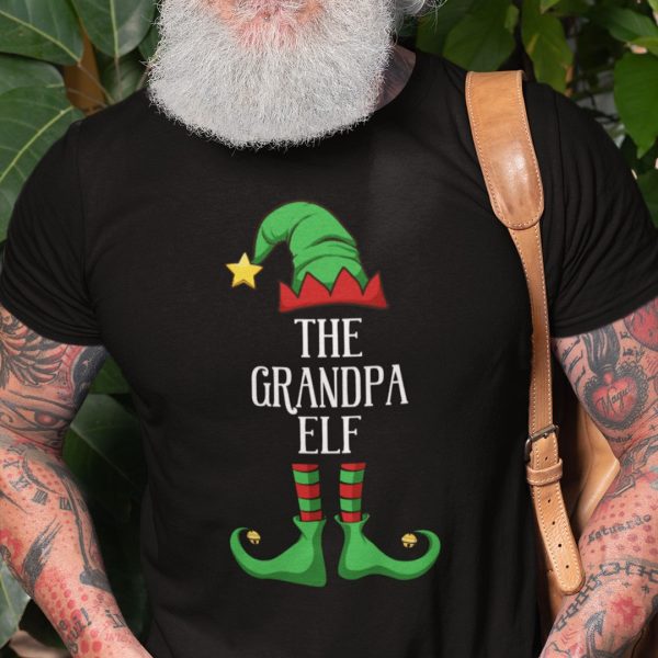 The Grandpa Elf Shirt Xmas Gift Family Group Elf Christmas