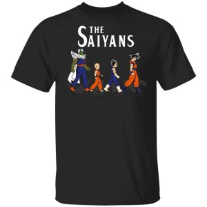 The Saiyans On Abbey Road T Shirt Dragon Ball Anime Tee All Day Tee 3