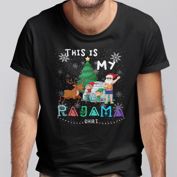 This is My Christmas Pajama Shirt Xmas Lights Funny Holiday T-shirt Merry Christmas