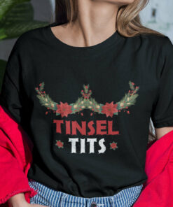 Tinsel Tits Shirt Merry Christmas Couple Tee 1