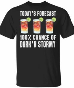 Todays Forecast 100 Dark N Stormy T shirt Cocktail Tee All Day Tee 1