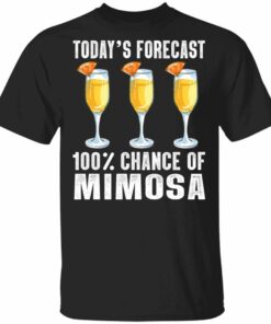 Todays Forecast 100 Mimosa T shirt Cocktail Tee All Day Tee 1