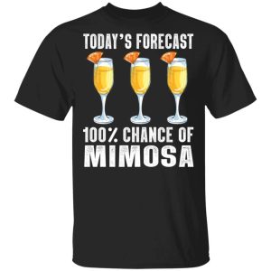 Todays Forecast 100 Mimosa T shirt Cocktail Tee All Day Tee 3