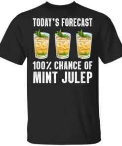 Todays Forecast 100 Mint Julep T shirt Cocktail Tee All Day Tee 1