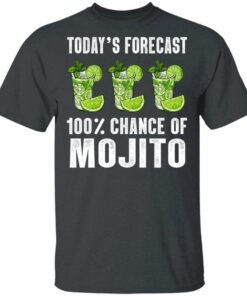 Todays Forecast 100 Mojito T shirt Cocktail Tee All Day Tee 4