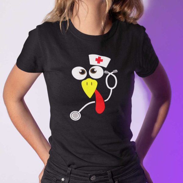 Turkey Nurse Shirt Stethoscope Happy Thanksgiving