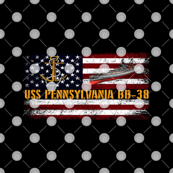 USS Pennsylvania BB 38 Shirt WW2 American Battleship