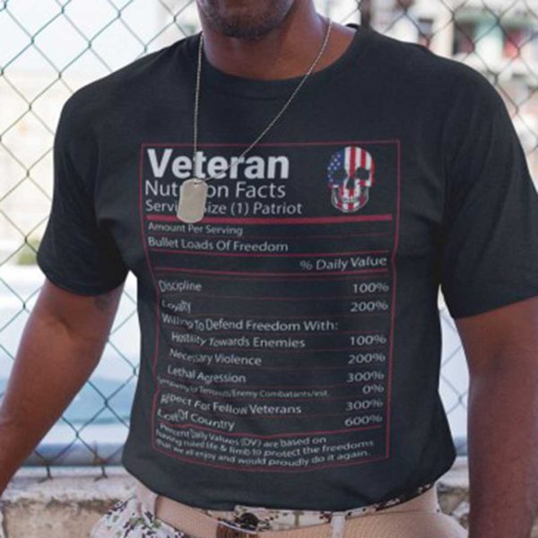 Veteran Nutrition Facts Shirt