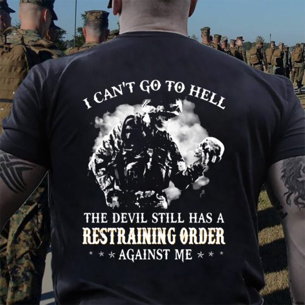 Veteran Shirt Can’t Go To Hell The Devil Against Me