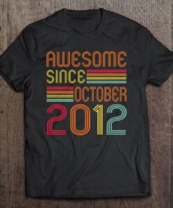 10 Years Old 10Th Birthday Awesome Since October 2012 Birthday 1