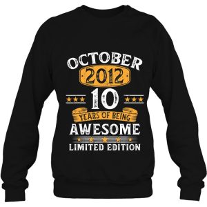 10 Years Old Gift Tee Vintage 10Th Birthday October 2012 Birthday 4